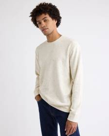 Long-Sleeve Crew-Neck Ribbed Sweater