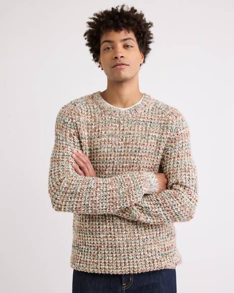 Textured Marled-Wool Sweater