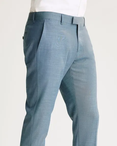 Pantalon de Complet Bleu Poussière à Coupe Étroite