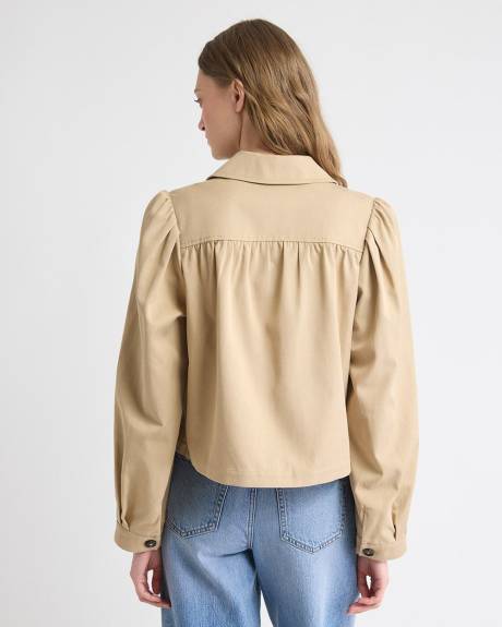 Veste Courte à Col Chemisier