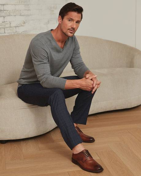 Solid V-Neck Sweater