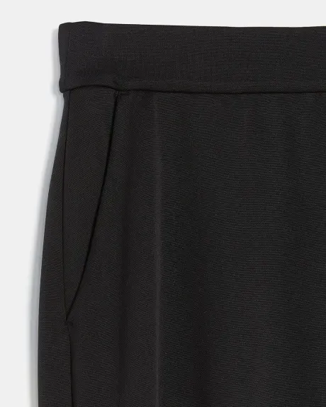 Knit Piqué Pull-On Pencil Skirt