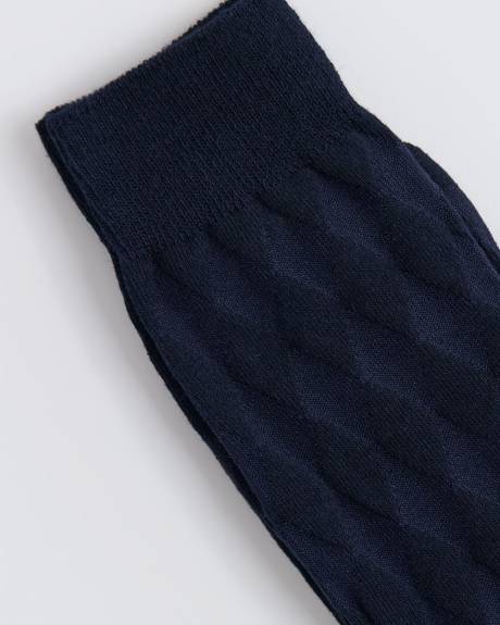 Bas Habillés Marines à Motif Géométrique