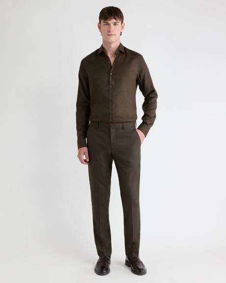 Chemise Habillée en Lyocell Chiné à Coupe Ajustée