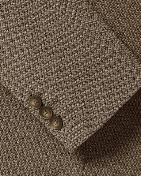 Slim-Fit Textured Knit Blazer