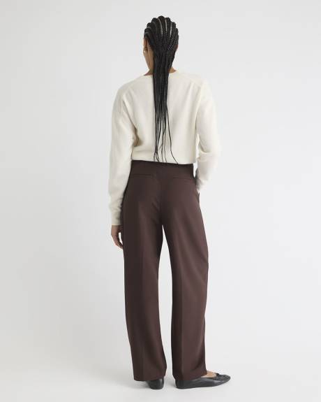 Twill High-Rise Barrel Pant