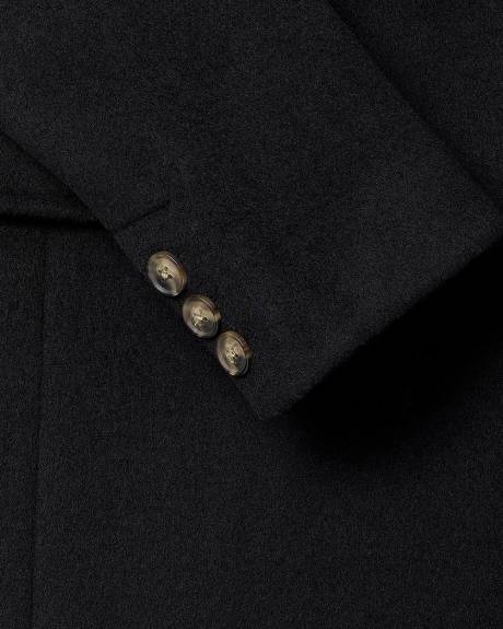 Wool-Blend Long Double-Breasted Coat