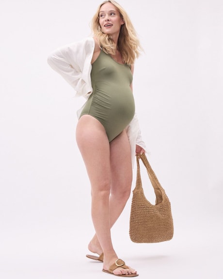 U-Neck One-Piece Swimsuit - Thyme Maternity