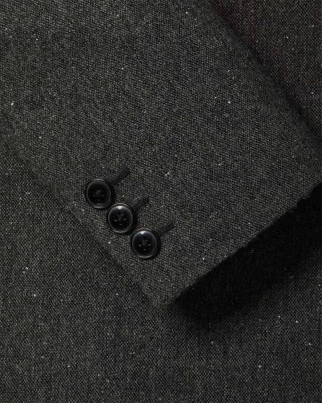 Tailored-Fit Double-Breasted Tweed Suit Blazer