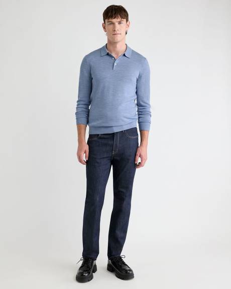 Merino Wool Polo Sweater