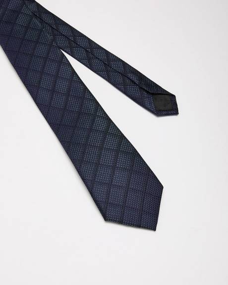 Skinny Tie with Houndstooth Checkered Pattern