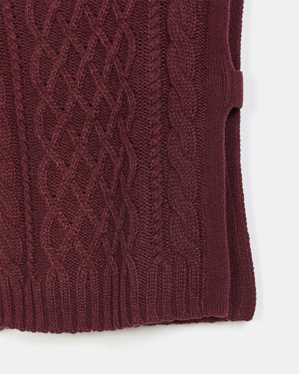 Cable Stitch Turtleneck Sweater Vest