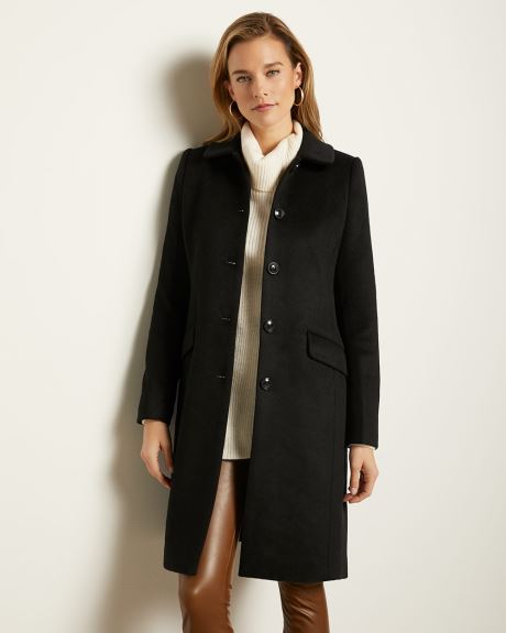 Fitted Wool-Blend Coat | RW&CO.