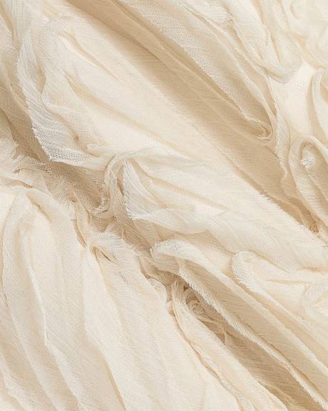 Short-Flutter-Sleeve Fit and Flare Novelty Dress