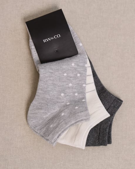 Printed Ankle Socks - 3 Pairs