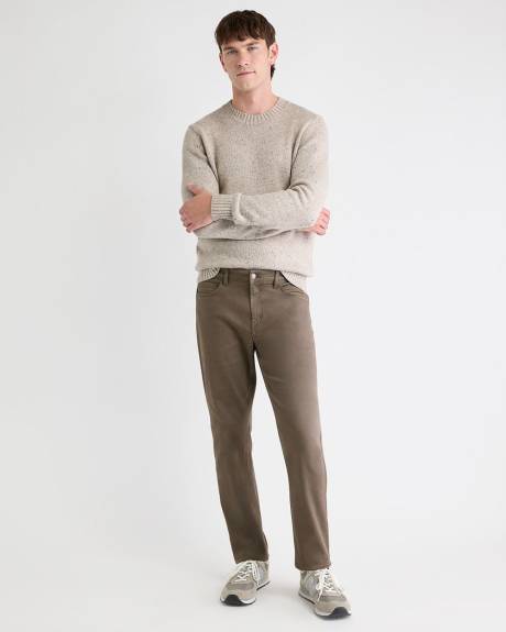 Pull Moucheté à Col Rond et Manches Longues