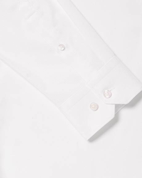 Chemise Habillée Unie à Coupe Étroite en Coton Modal