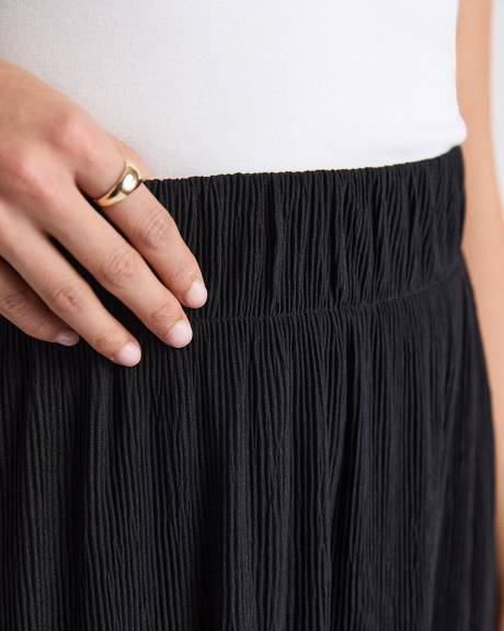 High-Rise Flare Midi Skirt