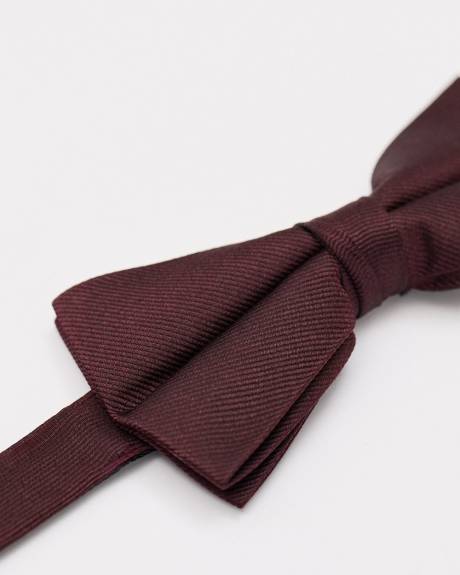 Solid Burgundy Bow Tie