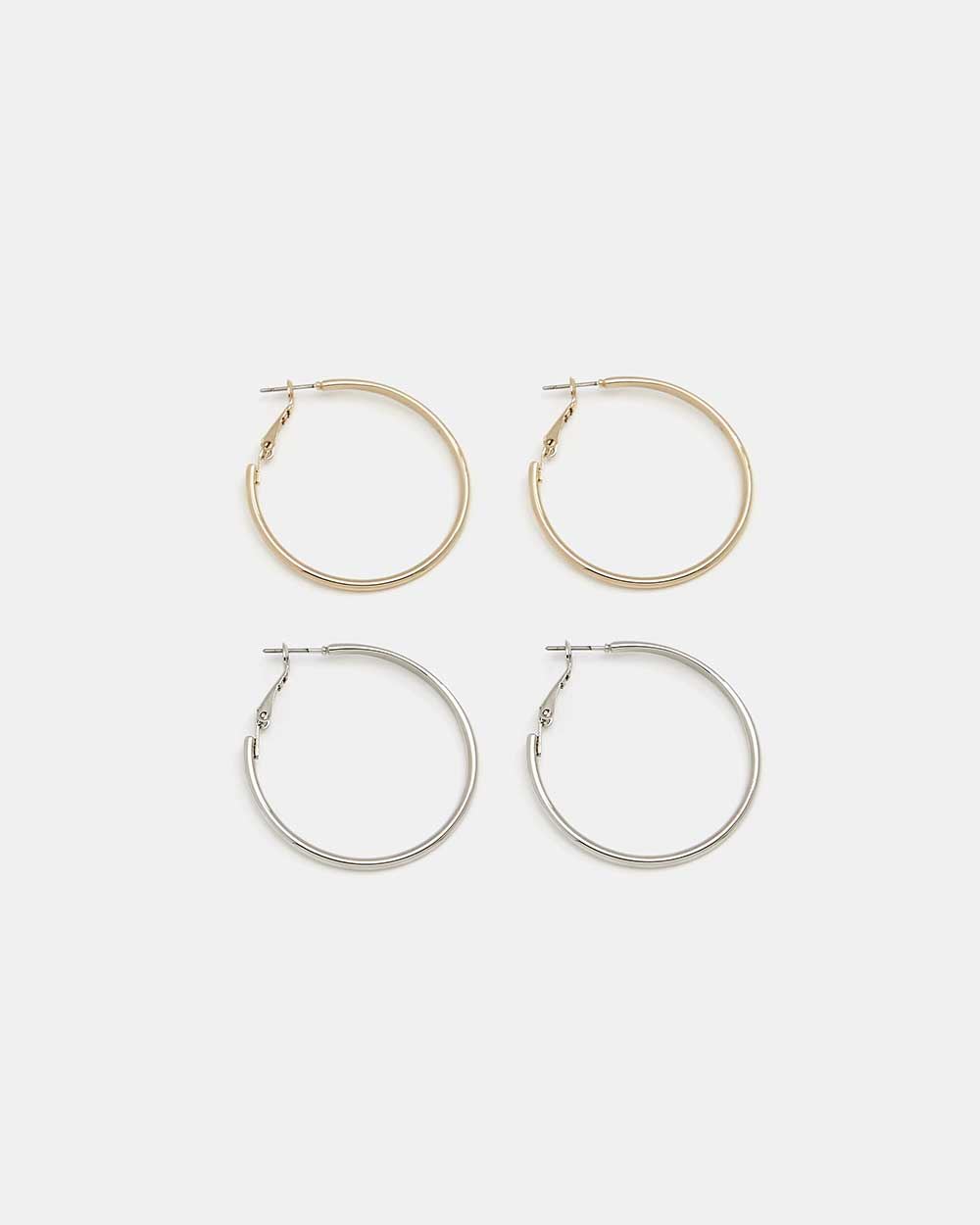 Hoop Earrings - 2 Pairs