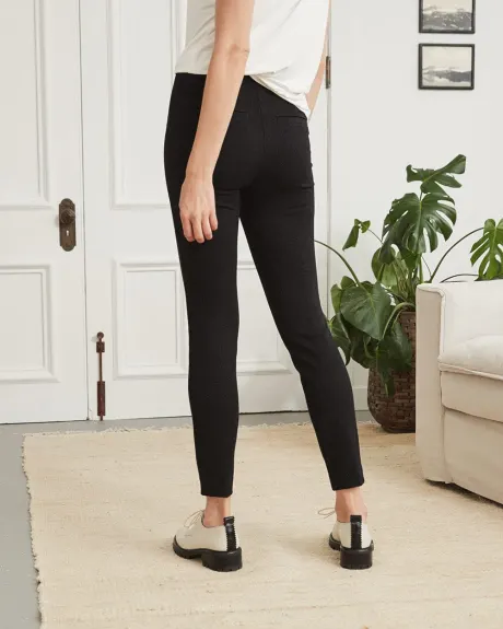 Pantalon Legging en Sergé Épais à Taille Haute