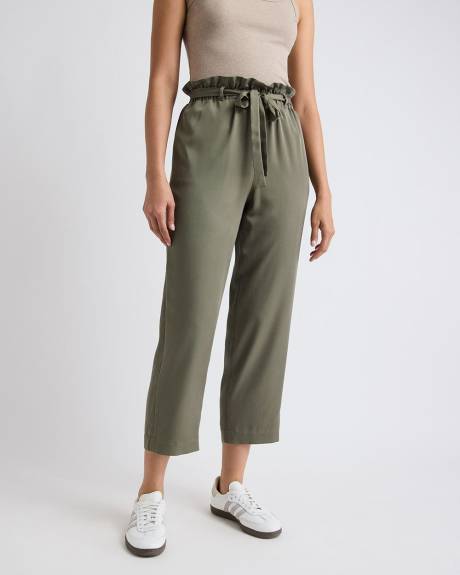 High-Rise Tapered-Leg Ankle Pant