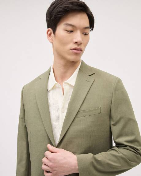 Veston de Complet Kaki à Coupe Ajustée