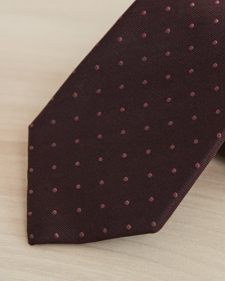 Regular Tie with Pink Dots
