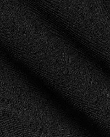 Robe Midi Sans Manches &agrave; Col Rond avec Couture Fronc&eacute;e