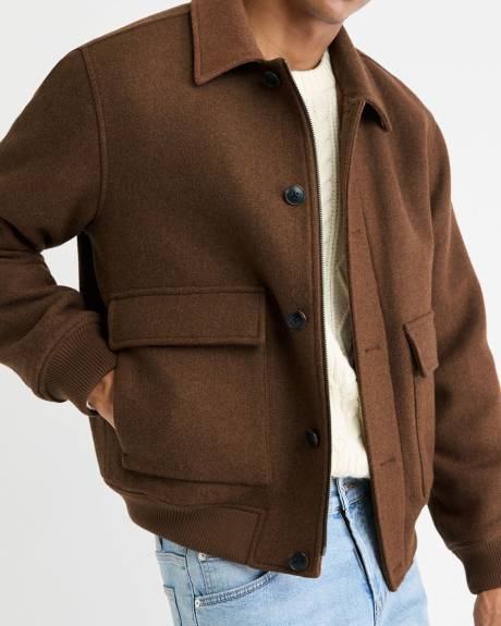 Herringbone Wool-Blend Jacket