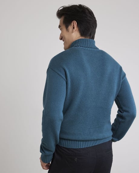 Chunky Long-Sleeve Turtleneck Sweater