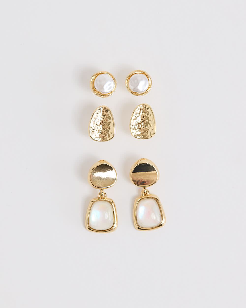 Fashion Earrings - 3 Pairs