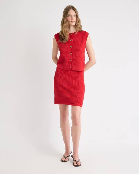 Veste Courte en Mailles Pointelle