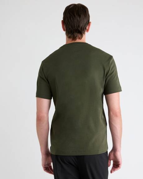 Solid Interlock Cotton Crew-Neck Tee