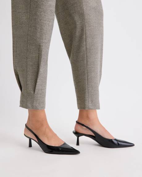 Pantalon Jogger à Taille Mi-Haute et Jambe Fuselée