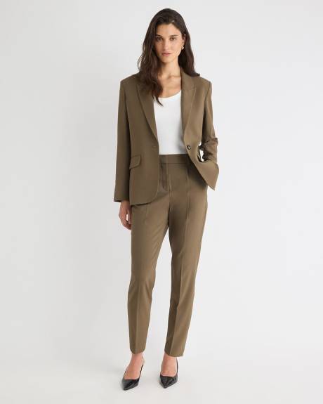Teak Tapered-Leg High-Rise Ankle Pant
