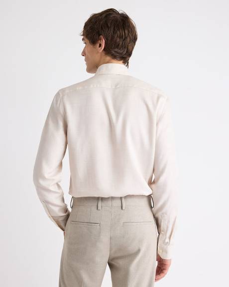 Chemise Habillée en Lyocell Chiné à Coupe Ajustée