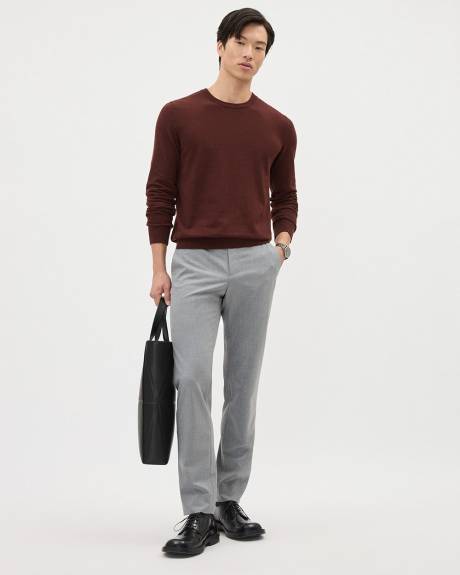 Pull Uni &agrave; Manches Longues et Col Rond