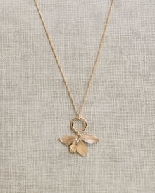 Long Necklace with Flower Pendant