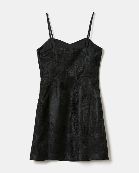Brocade Sleeveless Fitted Cocktail Dress