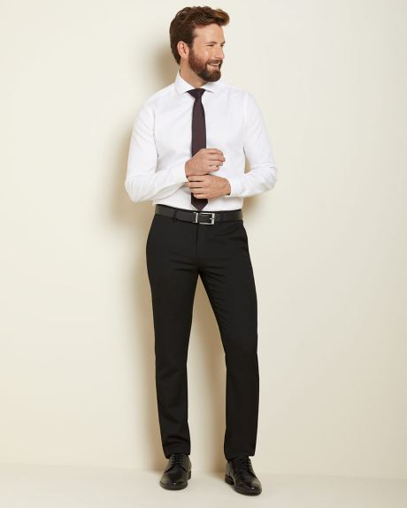 Pantalon de ville noir coupe ajustée - 34''