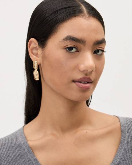 Boucles d'Oreilles Dor&eacute;es Tendance &agrave; Pendentifs