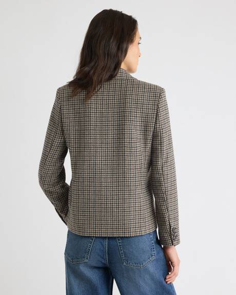 Veston Pied-de-Poule à Boutonnage Double