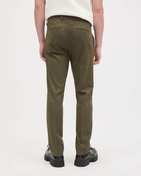 Pantalon de Complet Olive Fonc&eacute; &agrave; Coupe &Eacute;troite