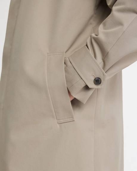 Classic Mackintosh Coat with Shirt Collar