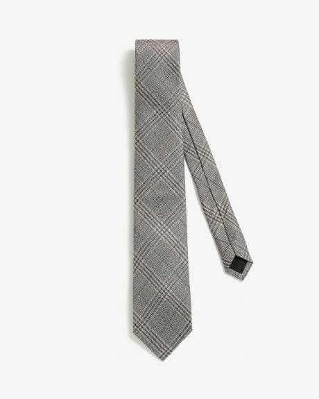 Regular Tie with Checkered Pattern