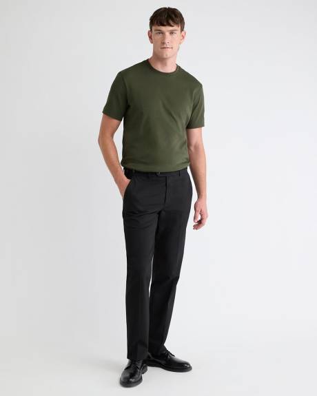 Solid Interlock Cotton Crew-Neck Tee