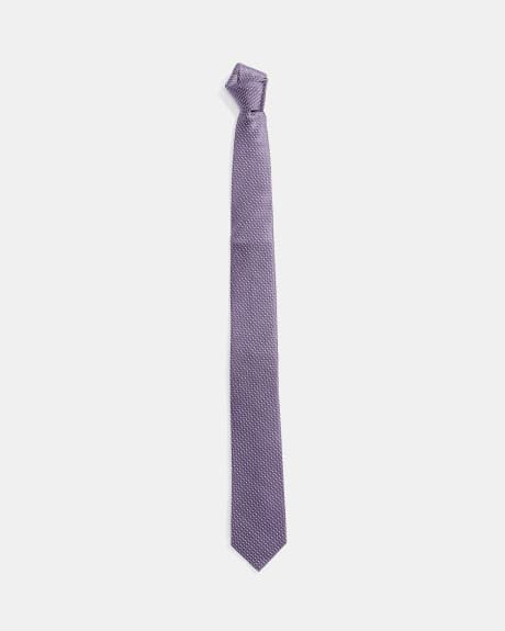 Regular Bright Purple Tie with Micro Pattern