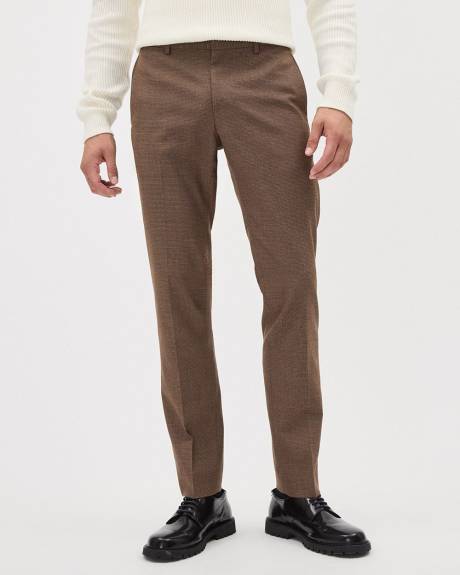 Slim-Fit Bronze Houndstooth Suit Pant