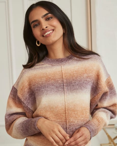 Novelty Space Dye Batwing Sleeve Sweater